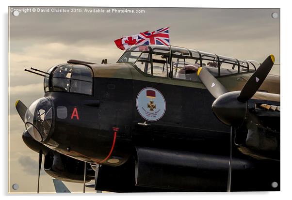  Mynarski Lancaster Bomber  Acrylic by David Charlton