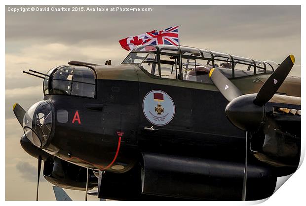  Mynarski Lancaster Bomber  Print by David Charlton