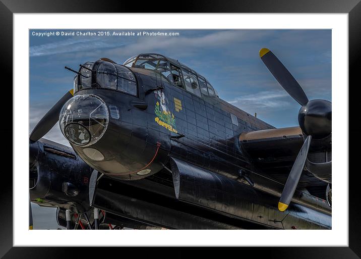Lancaster Bomber , Thumper  Framed Mounted Print by David Charlton