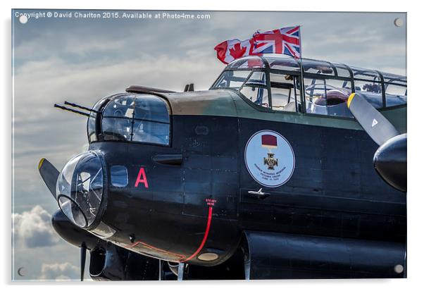   Mynarski Lancaster Bomber  Acrylic by David Charlton