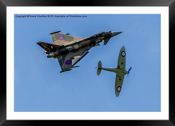  Battle of Britain 75th Synchro pair Framed Mounted Print by David Charlton