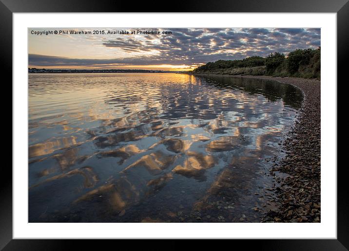  Shoreline Relections Framed Mounted Print by Phil Wareham