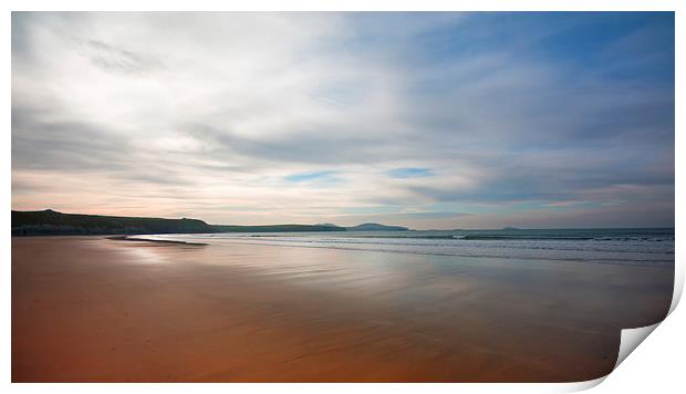  Sunset at Whitesand Bay. Print by Mark Godden