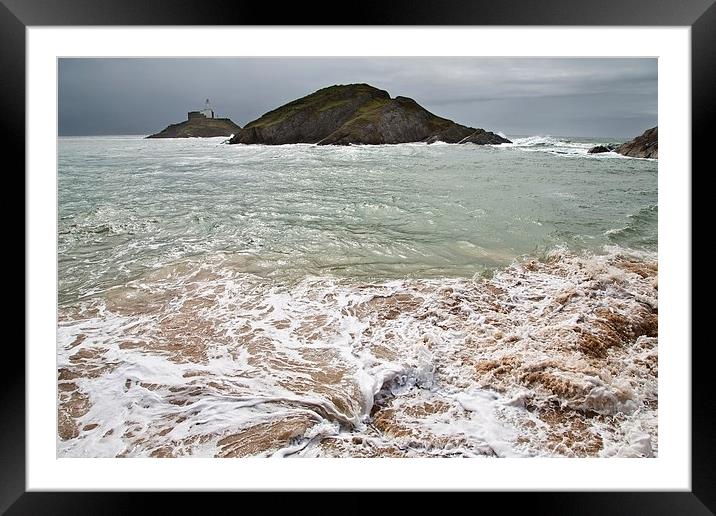  Mumbles Lighthouse Framed Mounted Print by Rory Trappe
