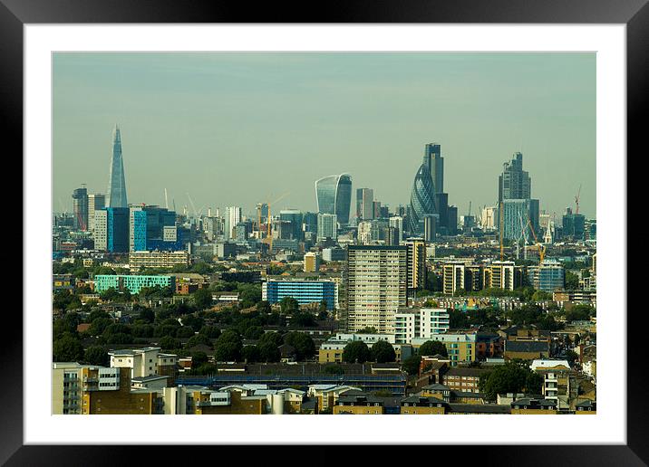 London skyline Framed Mounted Print by David French