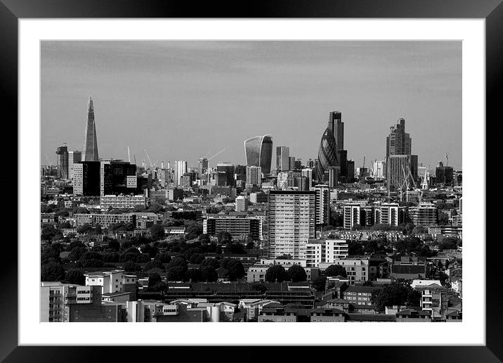 London Skyline Framed Mounted Print by David French