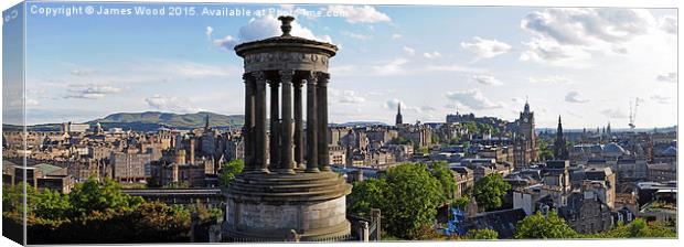  Calton Hill Panorama Canvas Print by James Wood