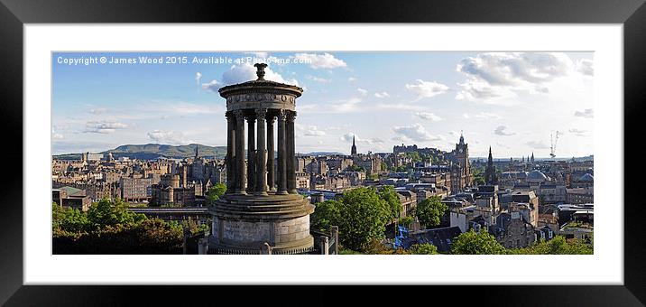  Calton Hill Panorama Framed Mounted Print by James Wood