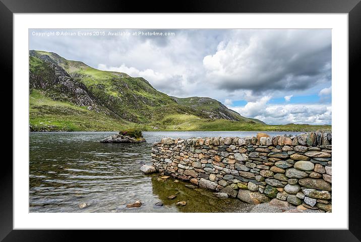Lake at Idwal Framed Mounted Print by Adrian Evans