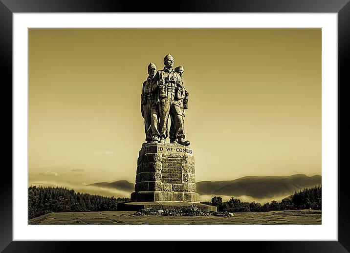 Commando Monument Framed Mounted Print by Sam Smith