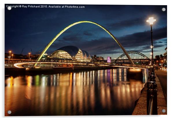  Millennium Bridge at Newcastle Acrylic by Ray Pritchard