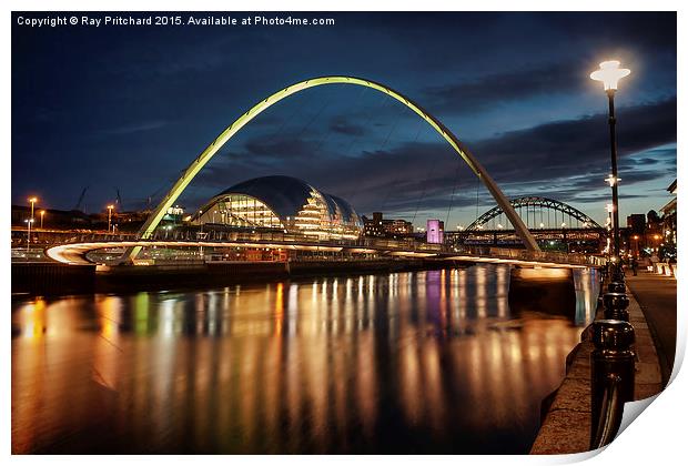  Millennium Bridge at Newcastle Print by Ray Pritchard