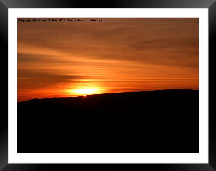  Brecon Beacons sunset Framed Mounted Print by Reuben Allfree