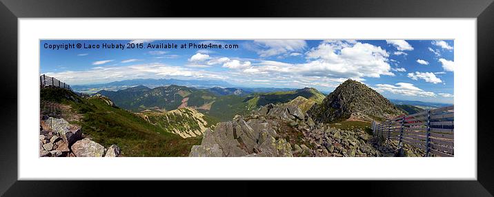 View from Chopok peak panorama Framed Mounted Print by Laco Hubaty