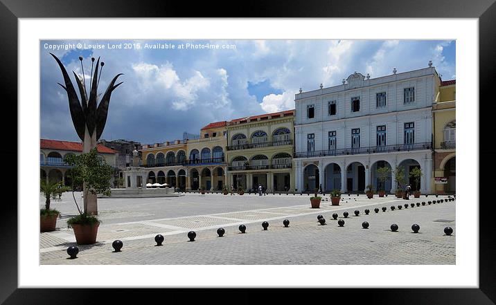  Plaza Vieja, (Old Square), Havana, Cuba Framed Mounted Print by Louise Lord