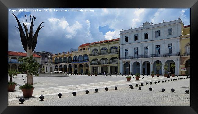  Plaza Vieja, (Old Square), Havana, Cuba Framed Print by Louise Lord