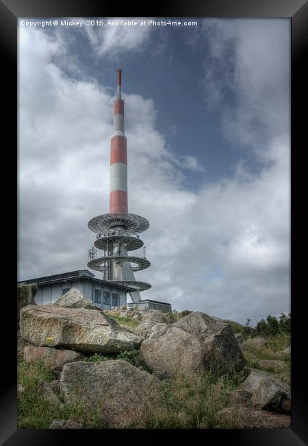 Brocken Broadcast Tower Framed Print by rawshutterbug 