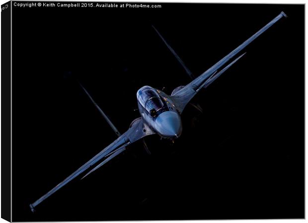  SU-30 Flanker - colour version Canvas Print by Keith Campbell