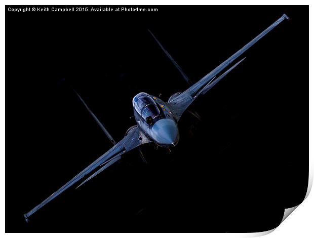  SU-30 Flanker - colour version Print by Keith Campbell