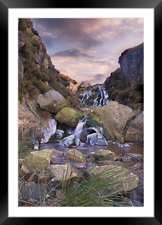 Waterfalls Framed Mounted Print by Darren Smith