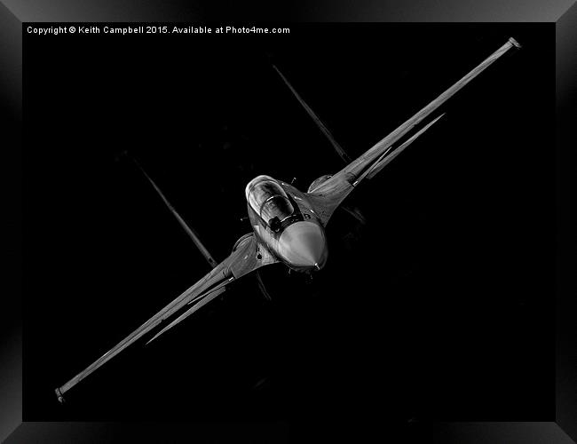 SU-30 Flanker - mono version Framed Print by Keith Campbell