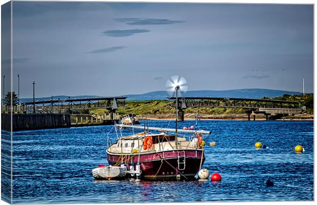 Boat on the Harbour  Canvas Print by Valerie Paterson