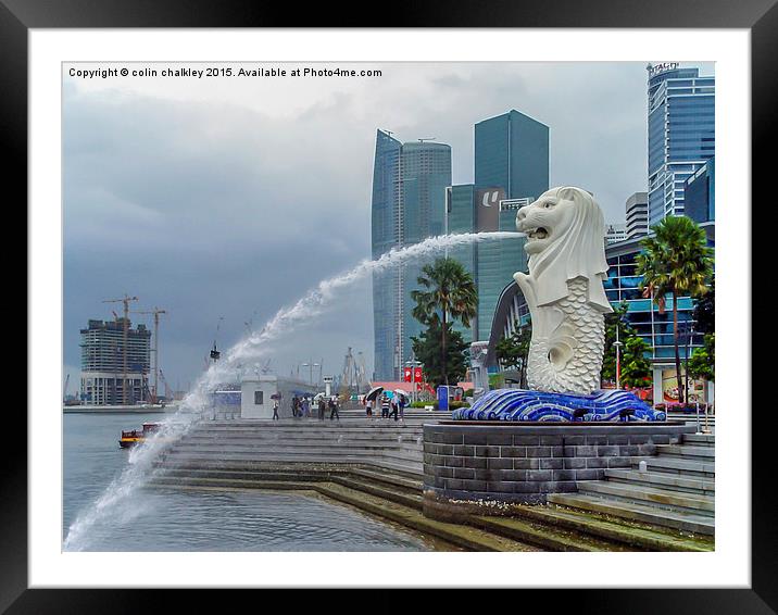  The Merlion of Singapore City Framed Mounted Print by colin chalkley