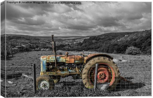  Abandoned Tractor Canvas Print by Jonathan Wragg