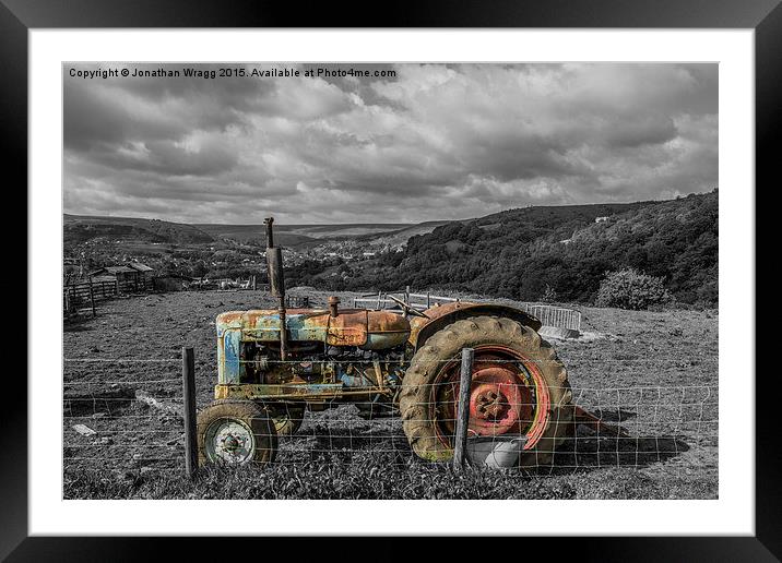  Abandoned Tractor Framed Mounted Print by Jonathan Wragg