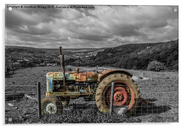  Abandoned Tractor Acrylic by Jonathan Wragg