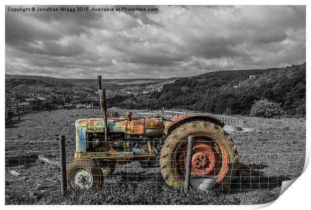  Abandoned Tractor Print by Jonathan Wragg