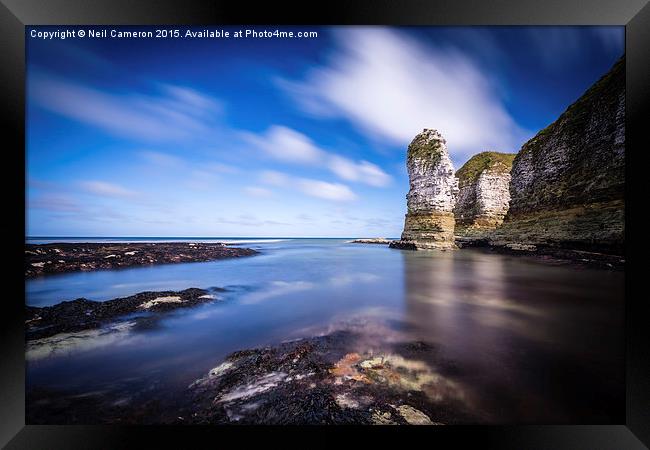 Selwick Bay Stack Framed Print by Neil Cameron