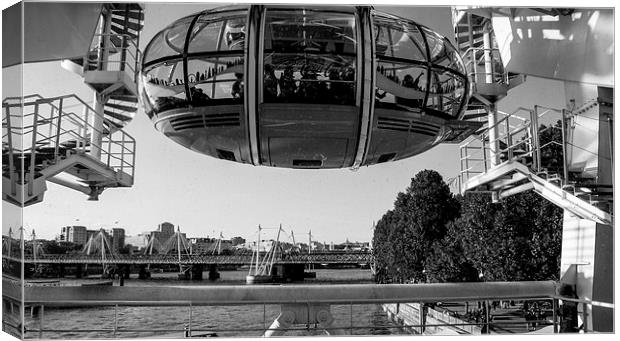  London Eye start Canvas Print by Simon Hackett