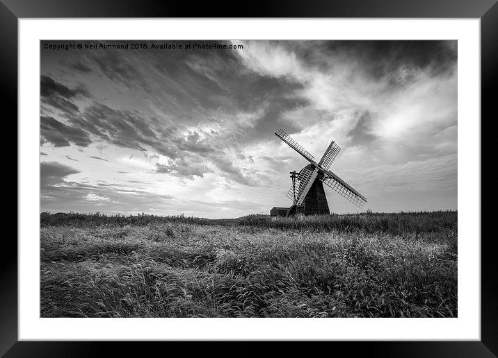  Herringfleet Windmill, Suffolk Framed Mounted Print by Neil Almnond