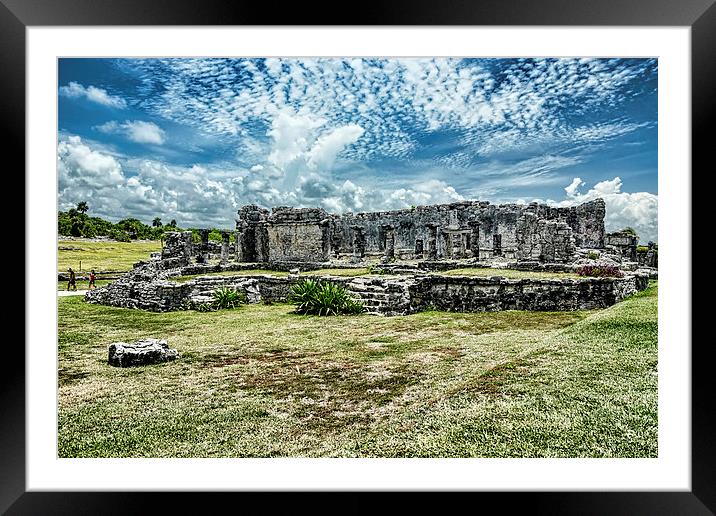 Ruin at Tulum  Framed Mounted Print by Valerie Paterson