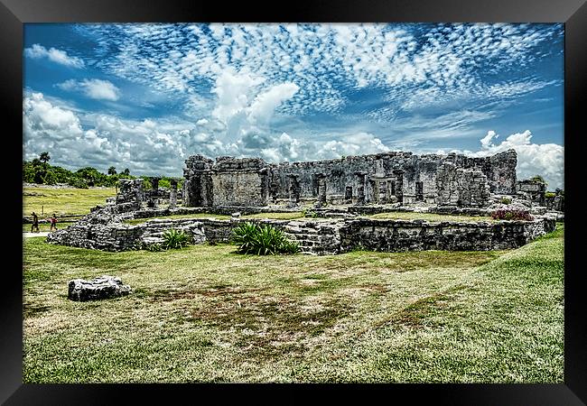 Ruin at Tulum  Framed Print by Valerie Paterson