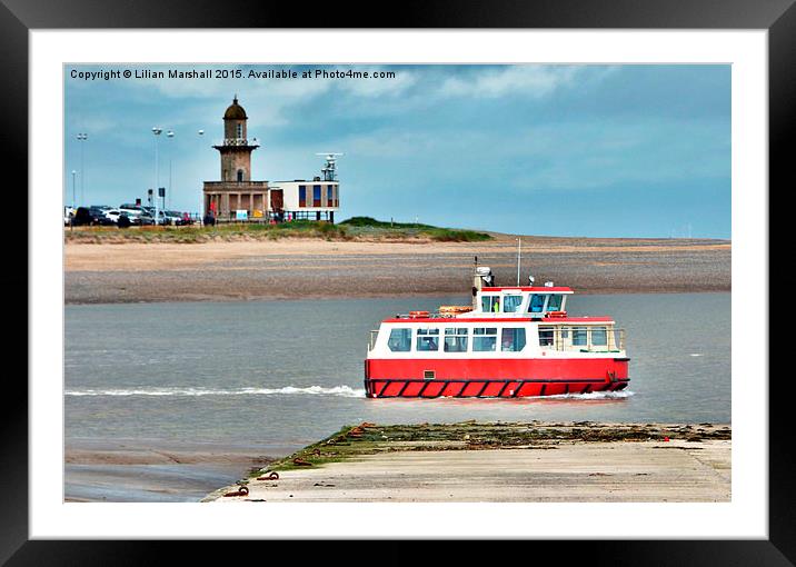  Ferry across the River Wyre. Framed Mounted Print by Lilian Marshall