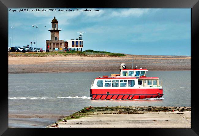  Ferry across the River Wyre. Framed Print by Lilian Marshall