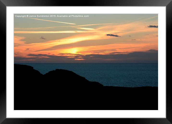  Sunset over Bossiney bay Framed Mounted Print by Jamie Dumbleton