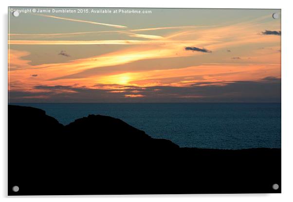  Sunset over Bossiney bay Acrylic by Jamie Dumbleton