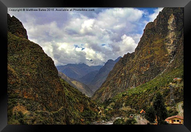 Where the Inca Trail begins Framed Print by Matthew Bates