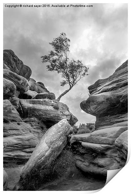  Rock and a Hard Place Print by richard sayer