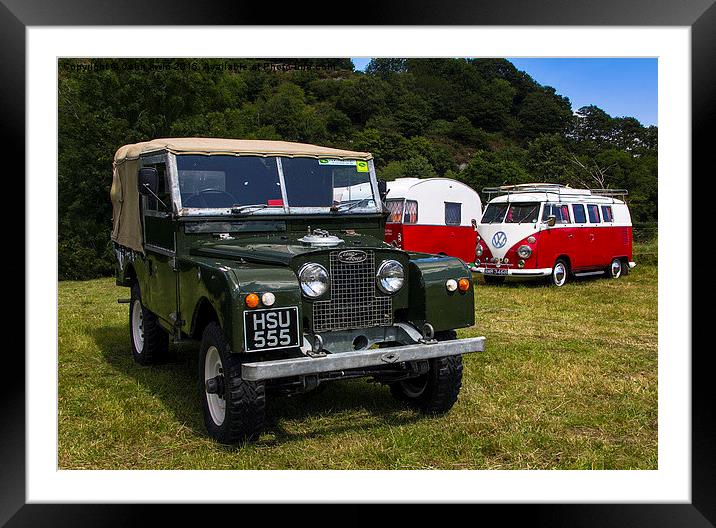 Land Rover VW Framed Mounted Print by Colin irwin