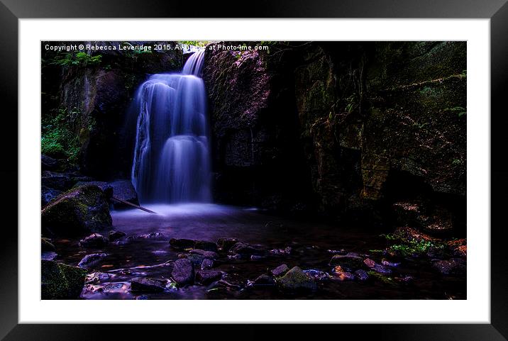  Lumsdale falls Framed Mounted Print by Rebecca Leveridge