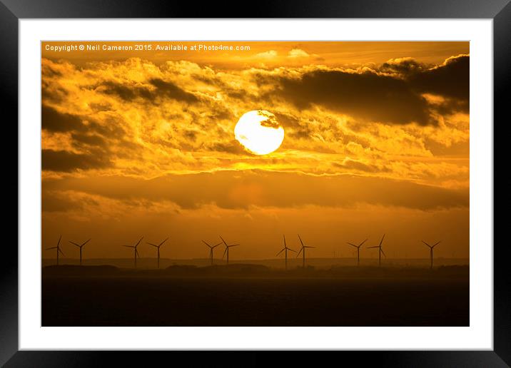  Bridlington Wind Farm Framed Mounted Print by Neil Cameron