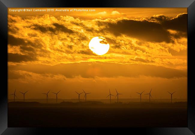  Bridlington Wind Farm Framed Print by Neil Cameron
