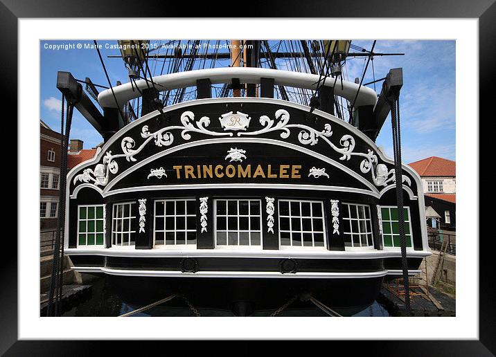  The Trincomalee Frigate Framed Mounted Print by Marie Castagnoli