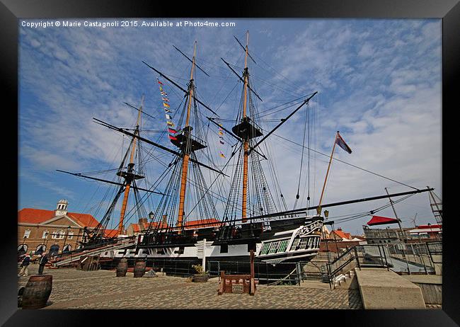 The Bombay war Ship Framed Print by Marie Castagnoli