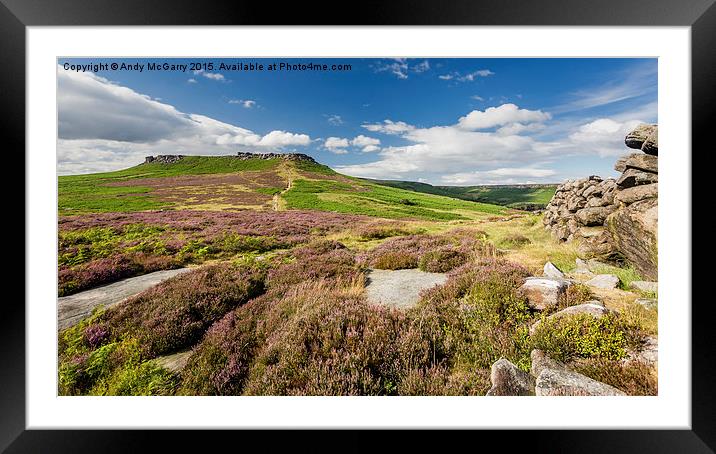  Higger Tor Framed Mounted Print by Andy McGarry