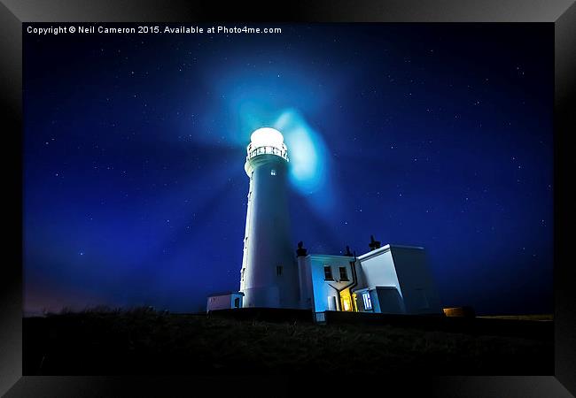  Flamborough Lighthouse Framed Print by Neil Cameron